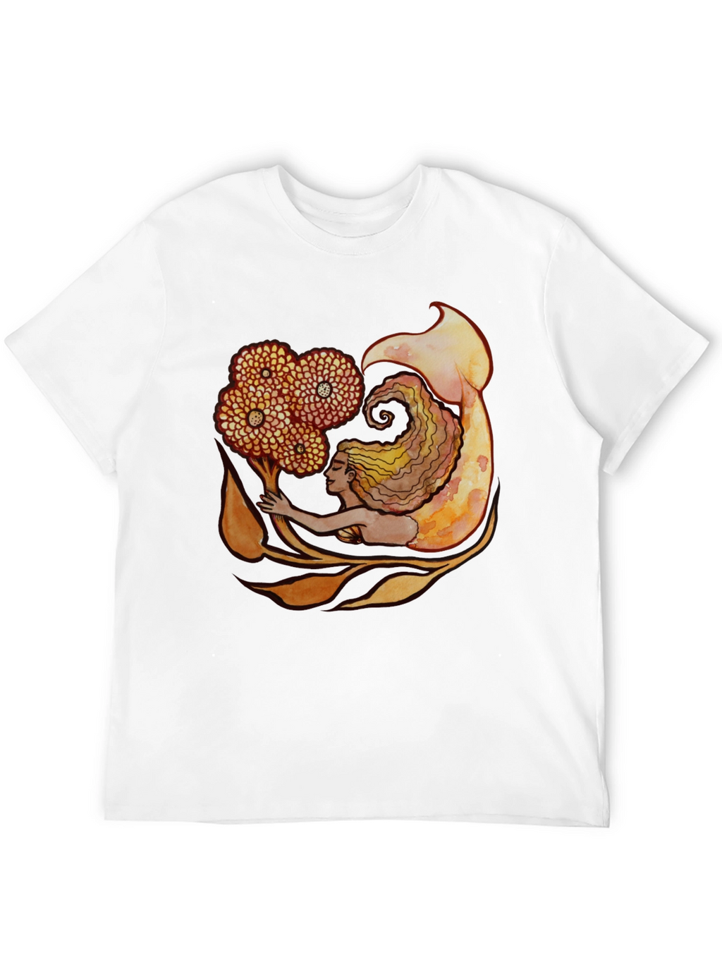 Mermaid Graphic Black T-Shirt
