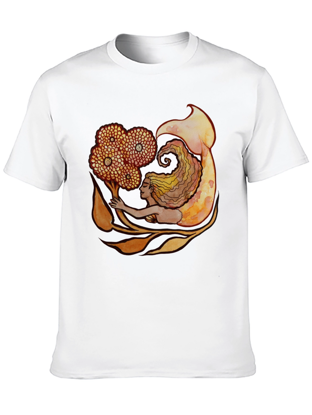 Mermaid Graphic Black T-Shirt