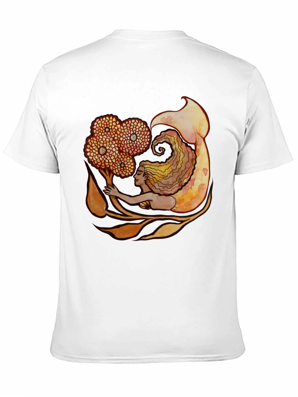 Mermaid Graphic Black T-Shirt