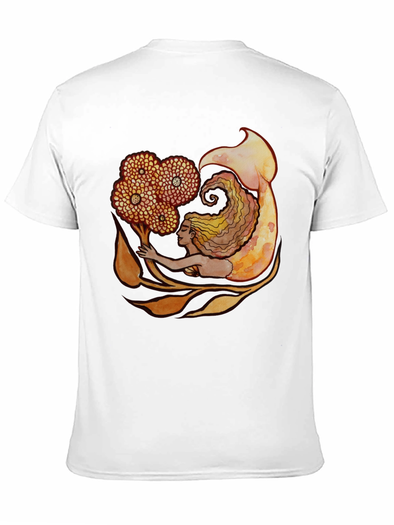 Mermaid Graphic Black T-Shirt