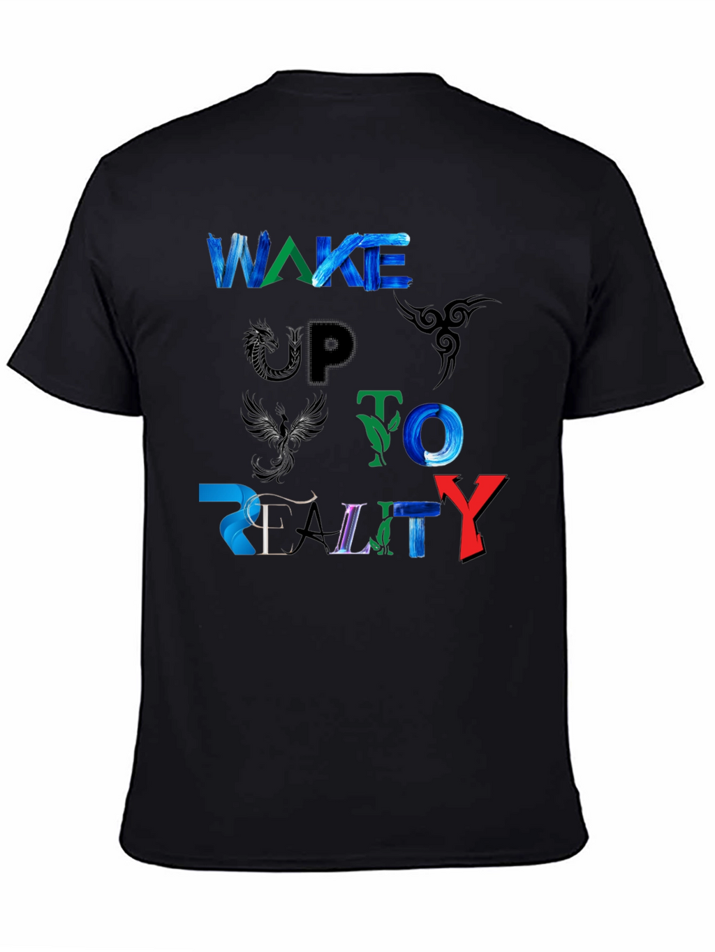 Wake Up To Reality Graphic Black Tee