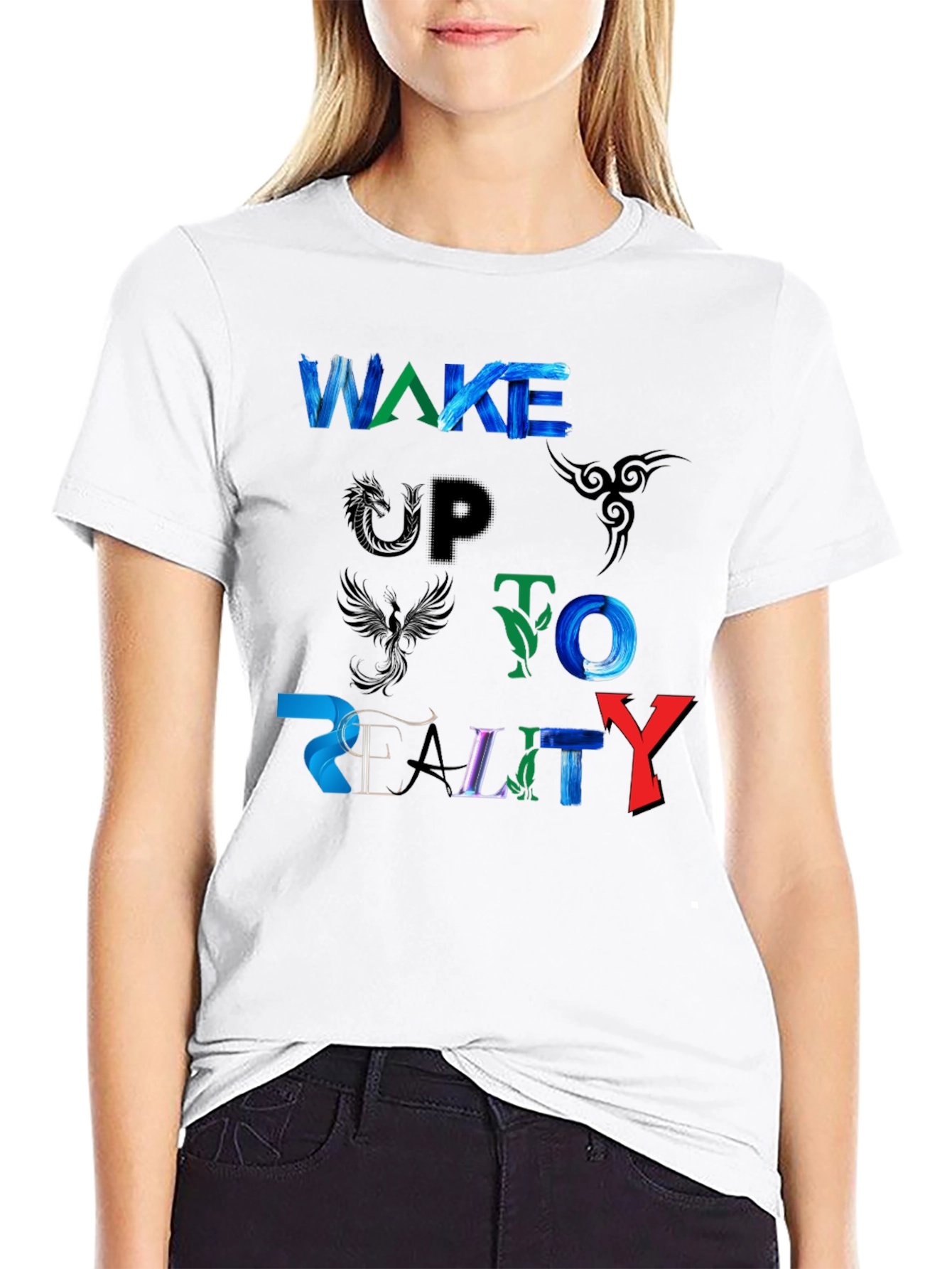Wake Up To Reality Graphic Black Tee