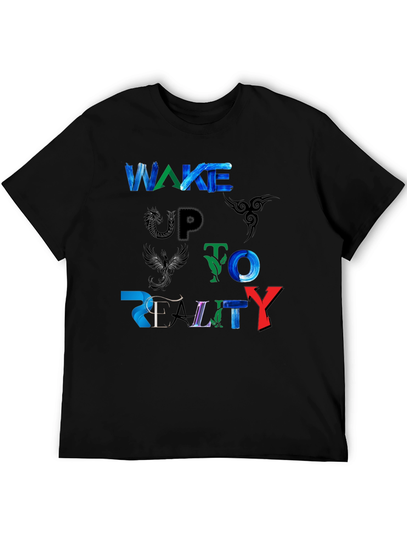Wake Up To Reality Graphic Black Tee