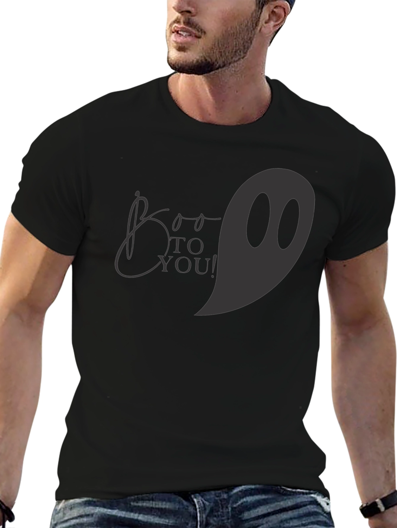 Boo To You! Ghost Graphic Tee - Halloween