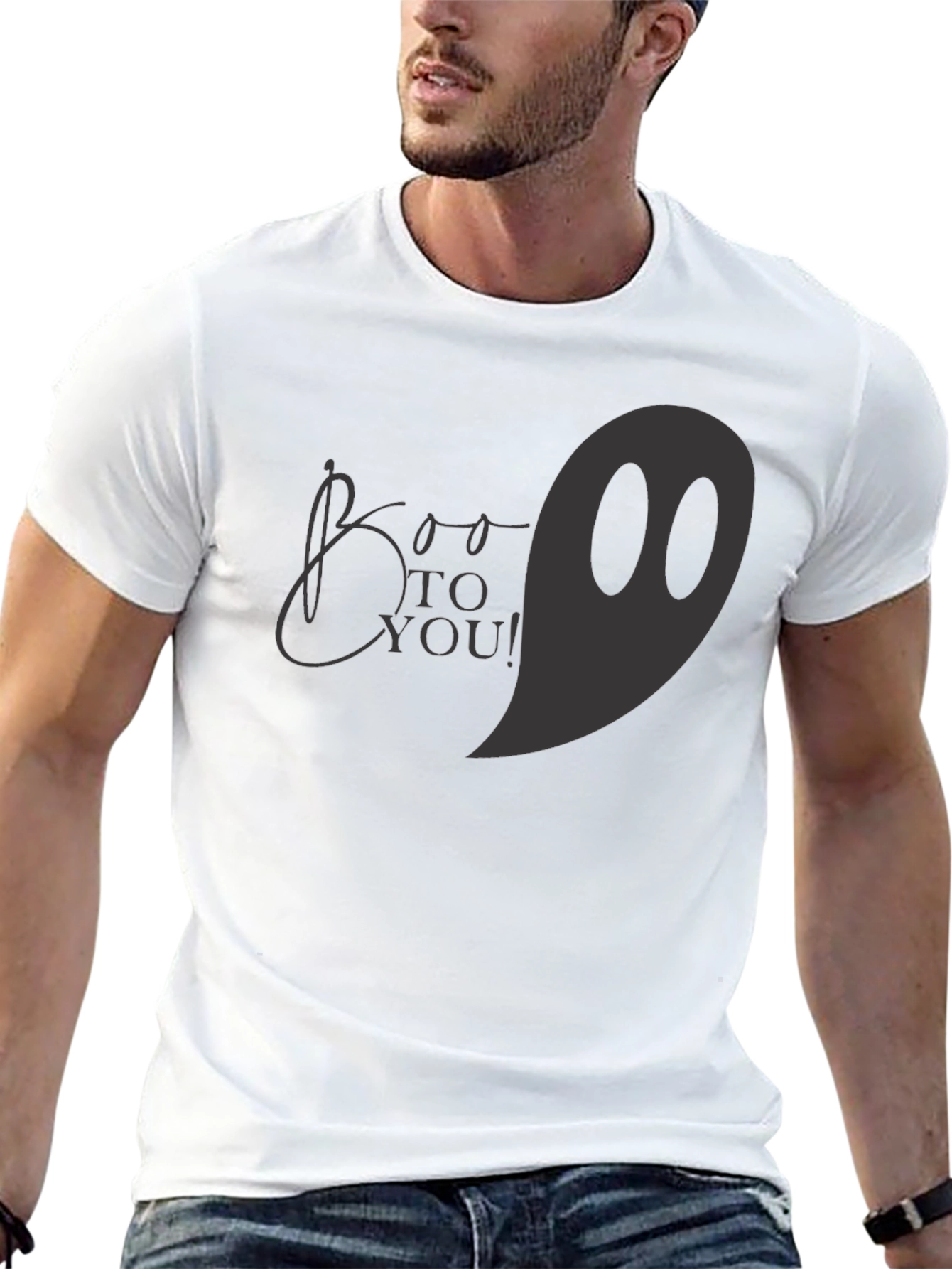 Boo To You! Ghost Graphic Tee - Halloween