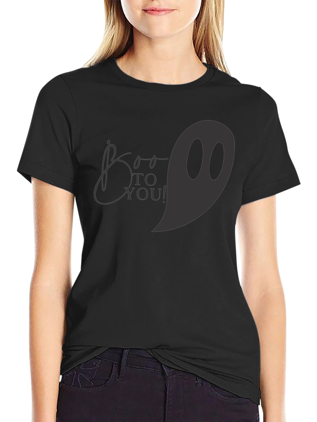 Boo To You! Ghost Graphic Tee - Halloween