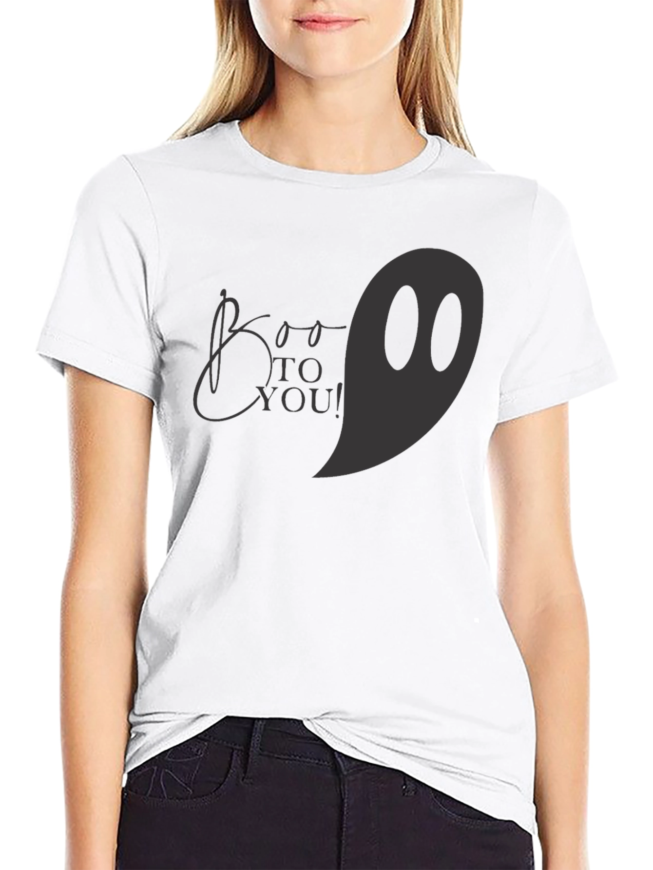 Boo To You! Ghost Graphic Tee - Halloween
