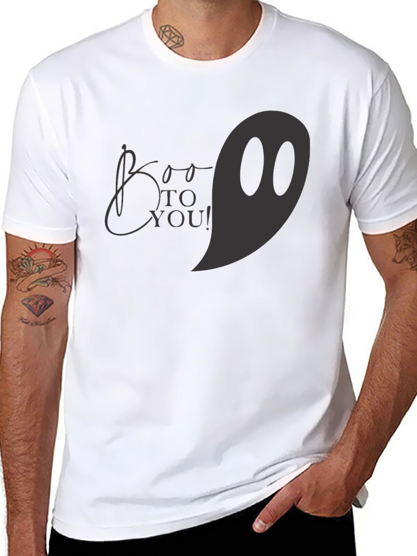 Boo To You! Ghost Graphic Tee - Halloween