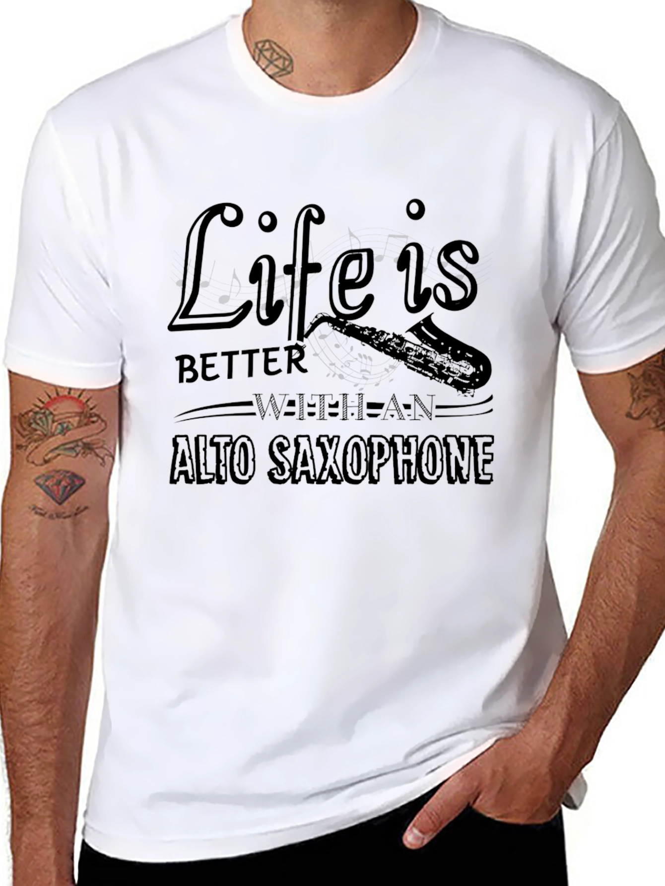 Life is Better with an Alto Saxophone Graphic Tee