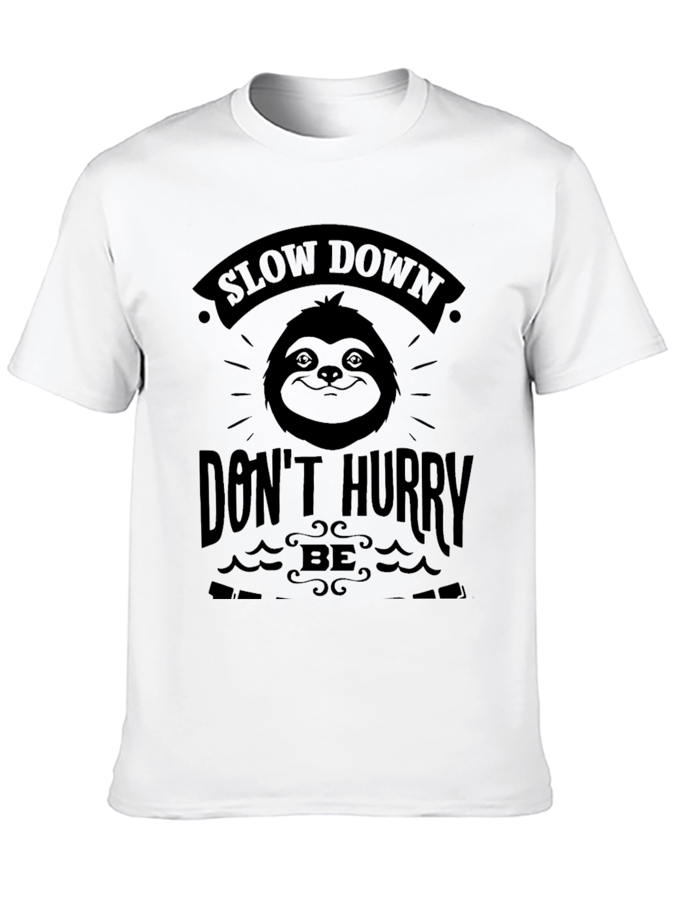 Relaxed Sloth Graphic Tee - Slow Down & Enjoy Life!