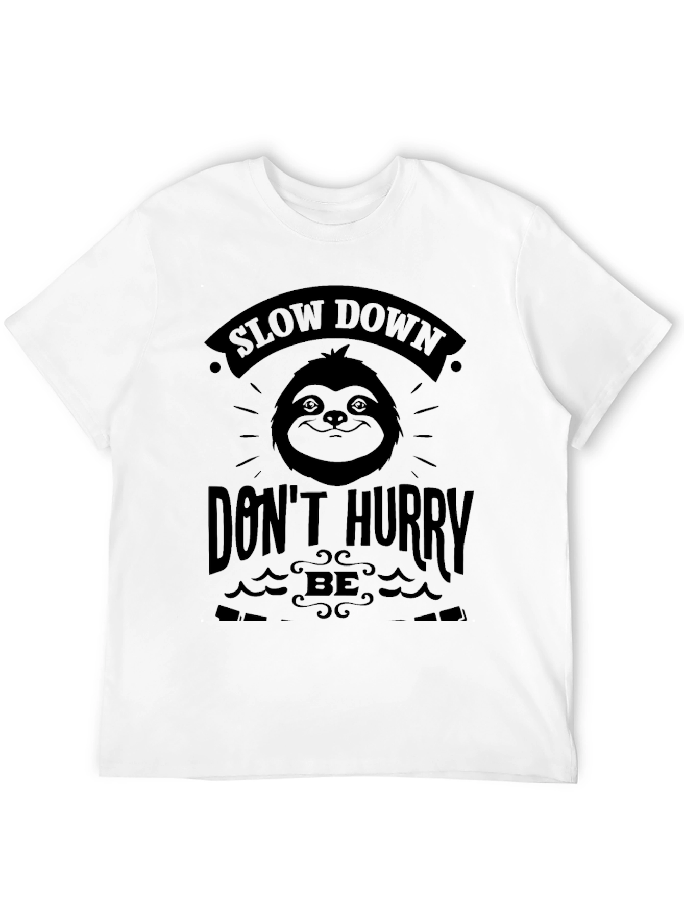 Relaxed Sloth Graphic Tee - Slow Down & Enjoy Life!
