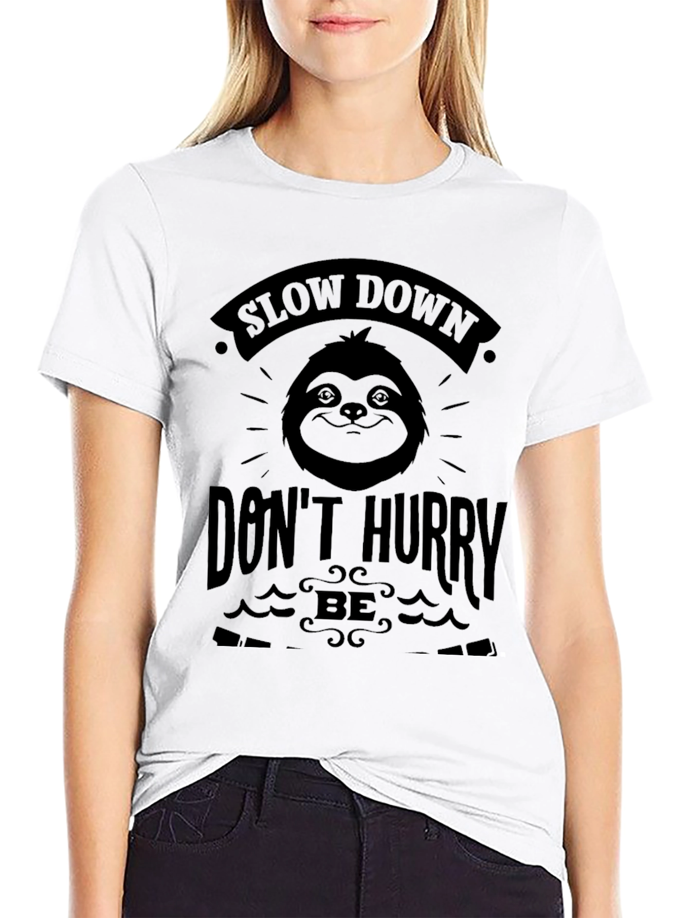 Relaxed Sloth Graphic Tee - Slow Down & Enjoy Life!