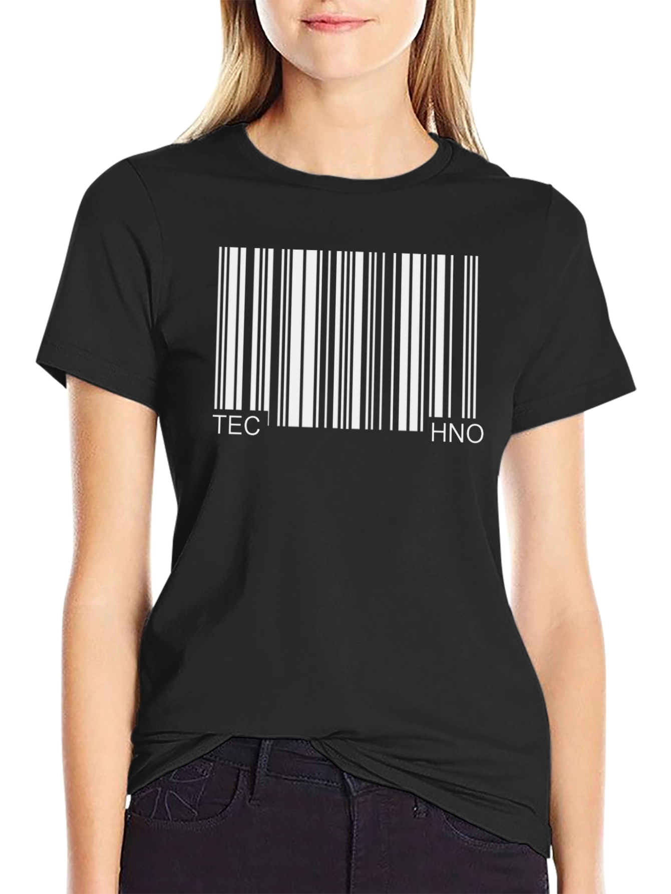Techno Barcode T-Shirt - Music Lovers Tee