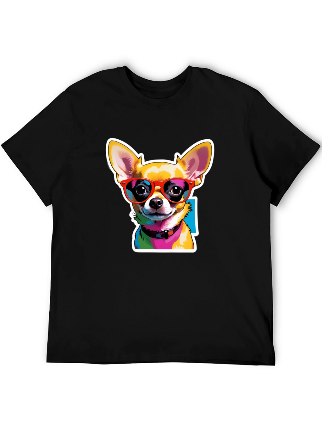 Cool Chihuahua Graphic Tee - Black
