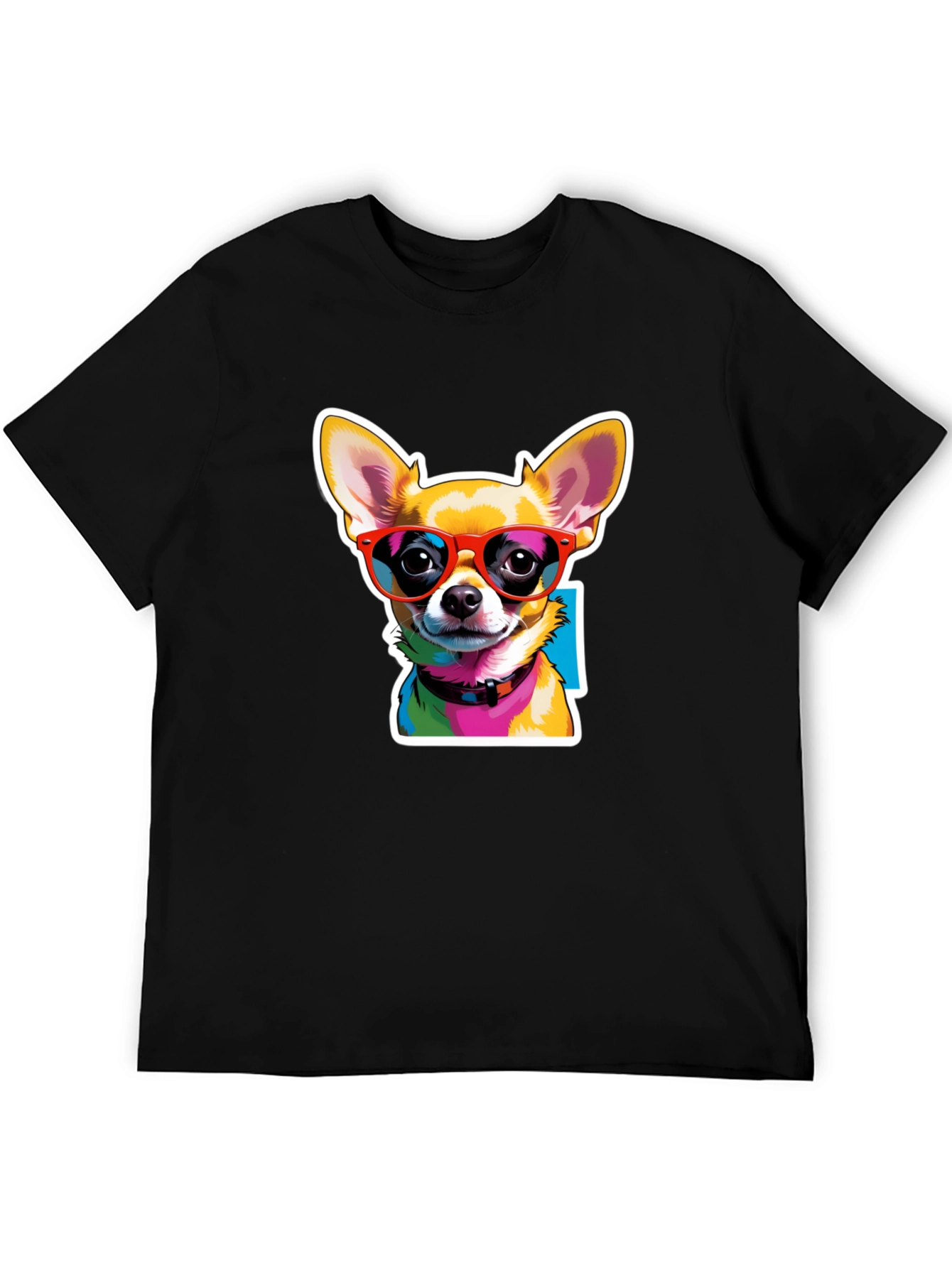 Cool Chihuahua Graphic Tee - Black