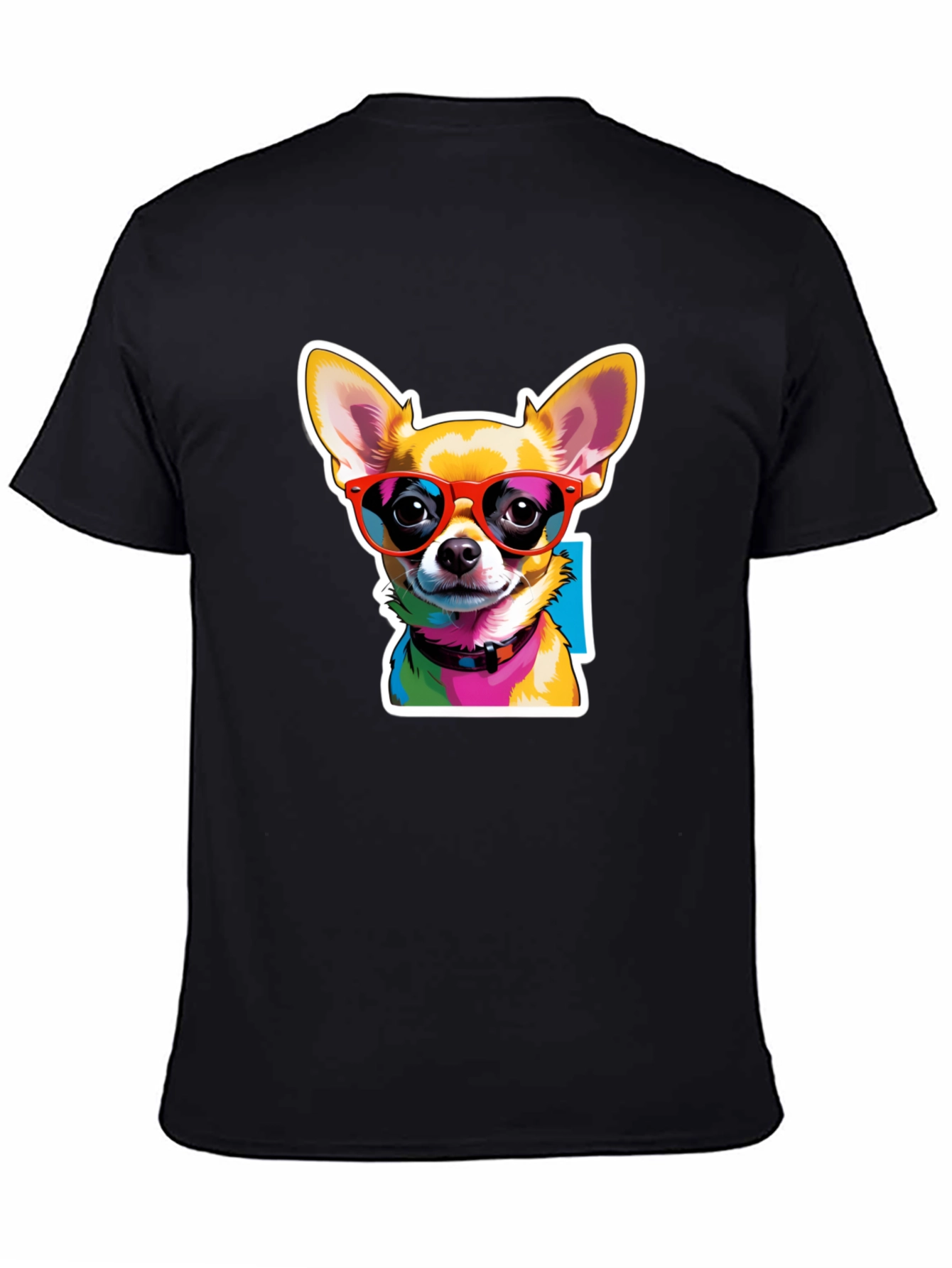 Cool Chihuahua Graphic Tee - Black