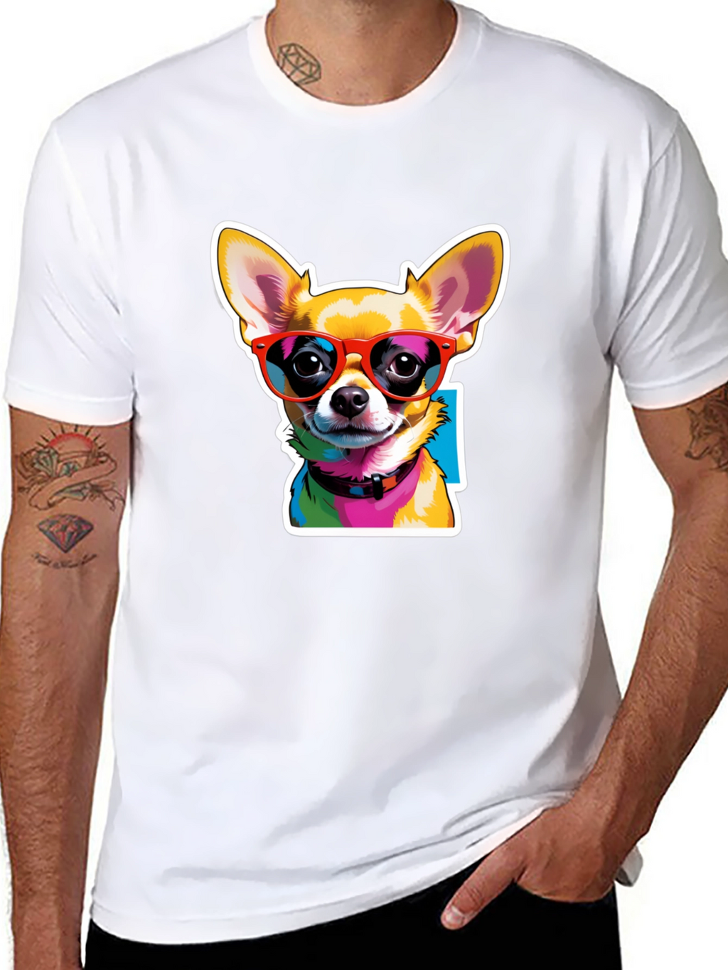 Cool Chihuahua Graphic Tee - Black