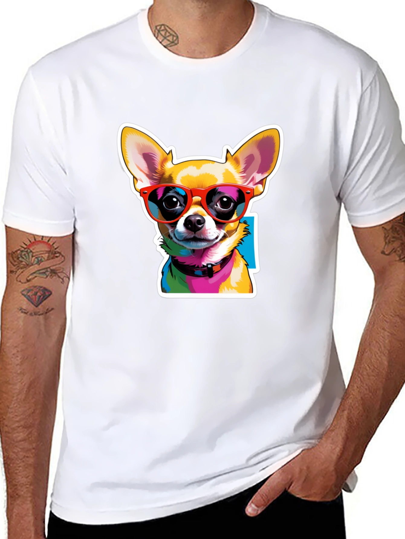 Cool Chihuahua Graphic Tee - Black