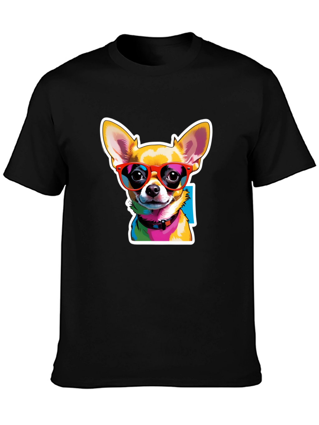 Cool Chihuahua Graphic Tee - Black