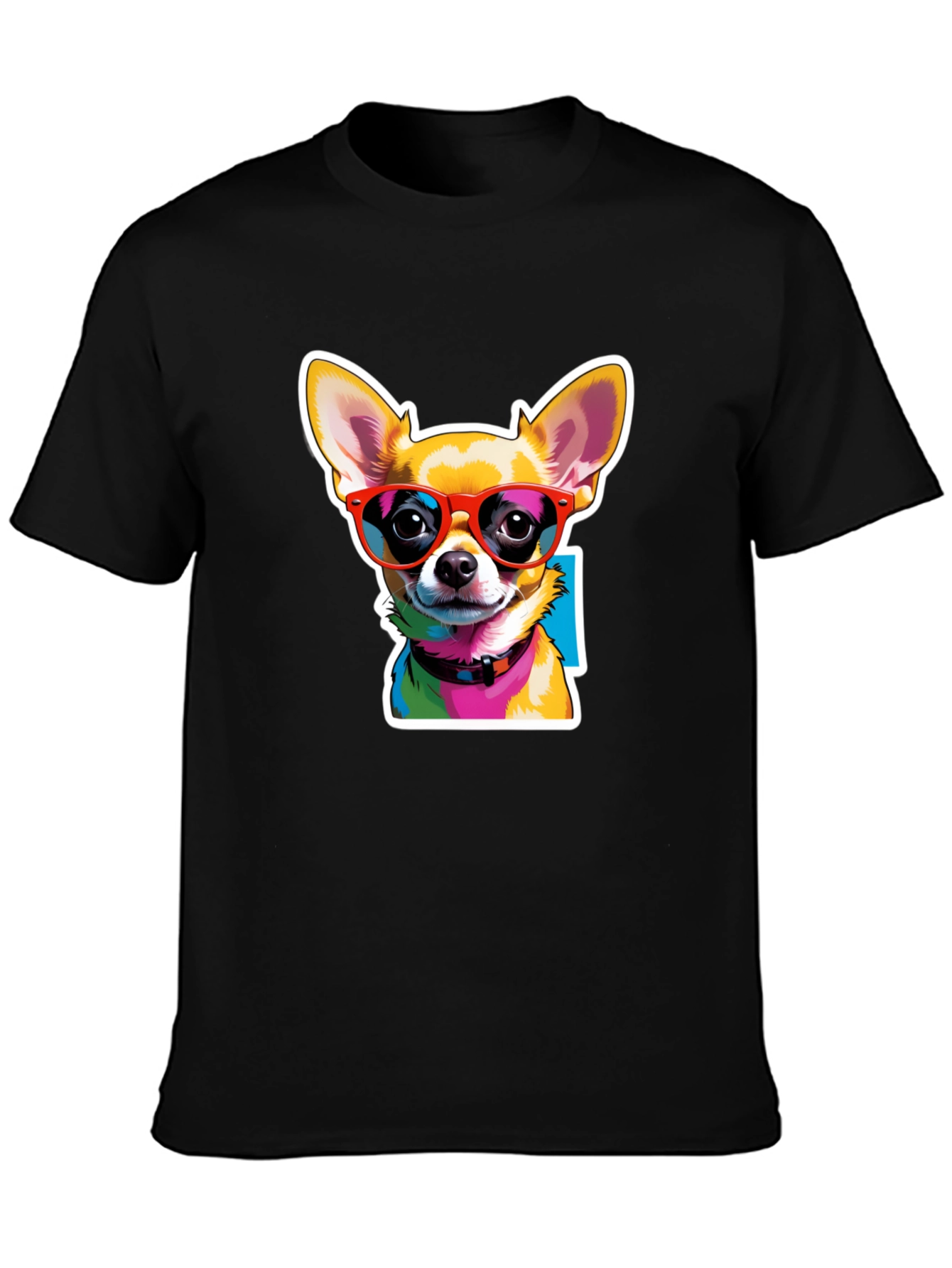 Cool Chihuahua Graphic Tee - Black