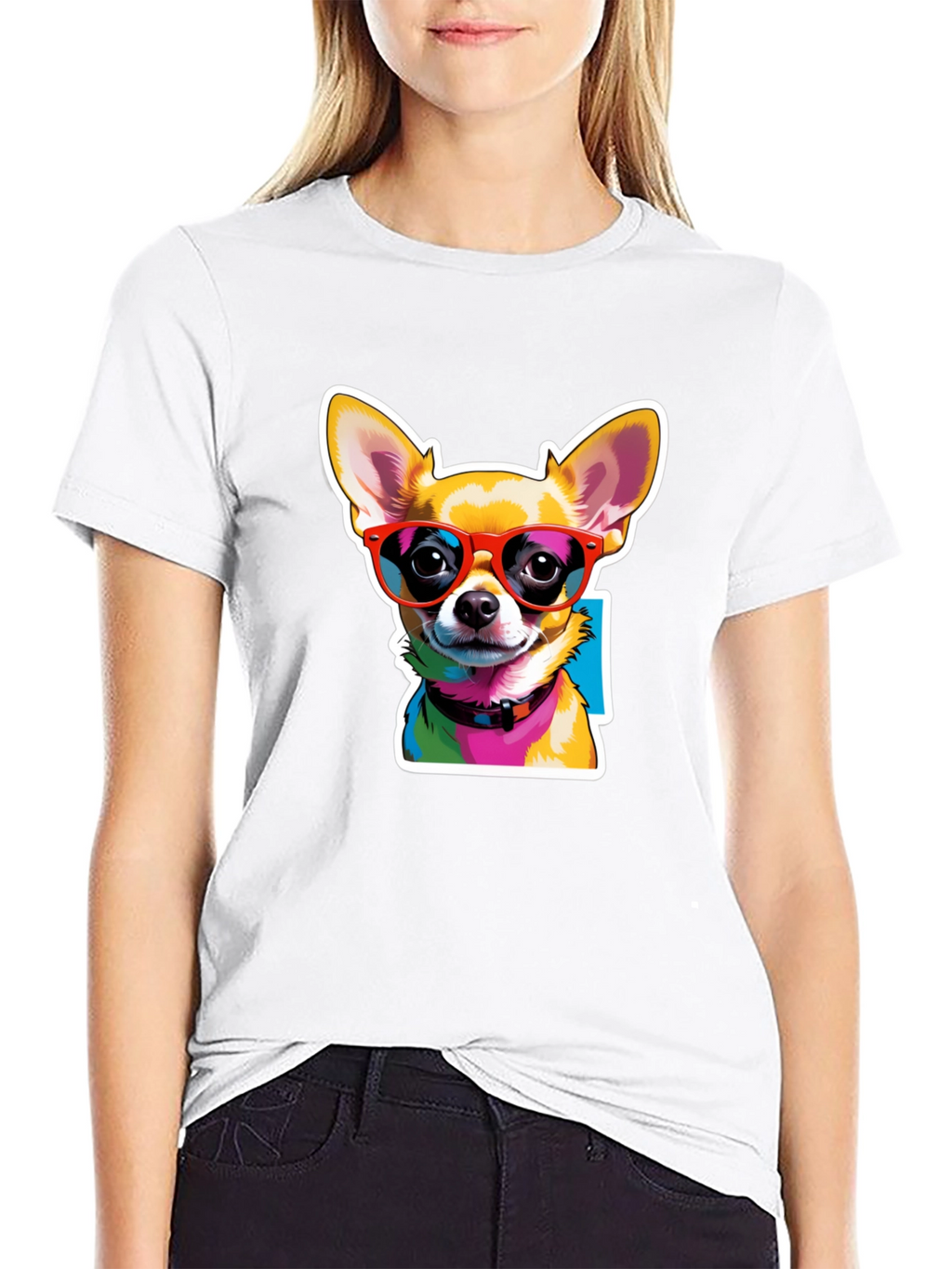 Cool Chihuahua Graphic Tee - Black