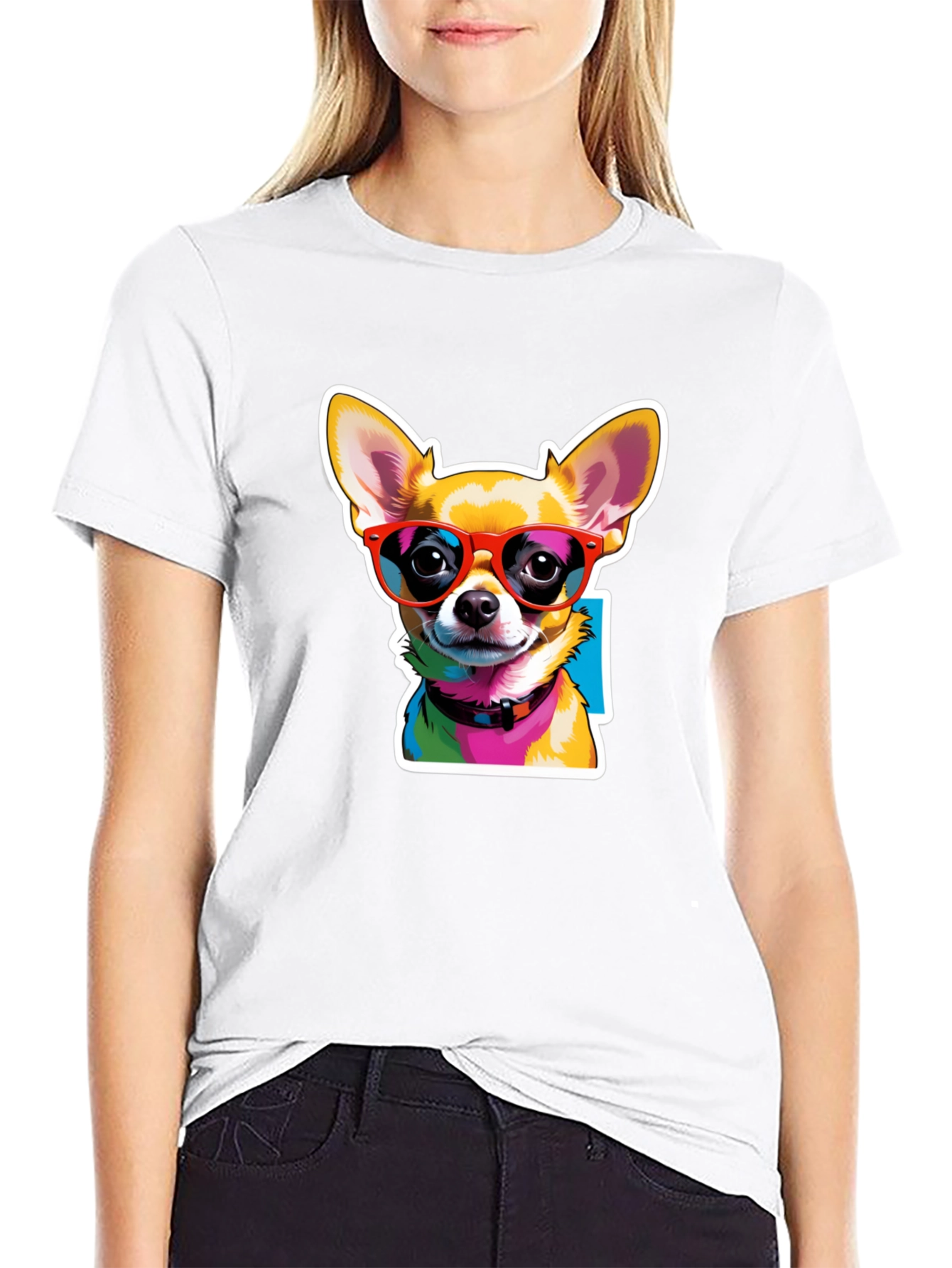 Cool Chihuahua Graphic Tee - Black
