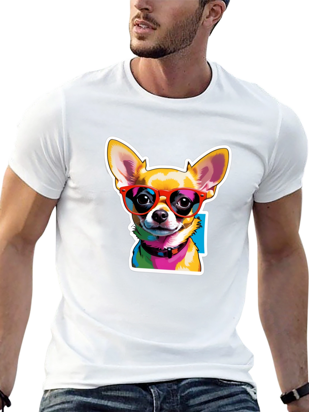 Cool Chihuahua Graphic Tee - Black