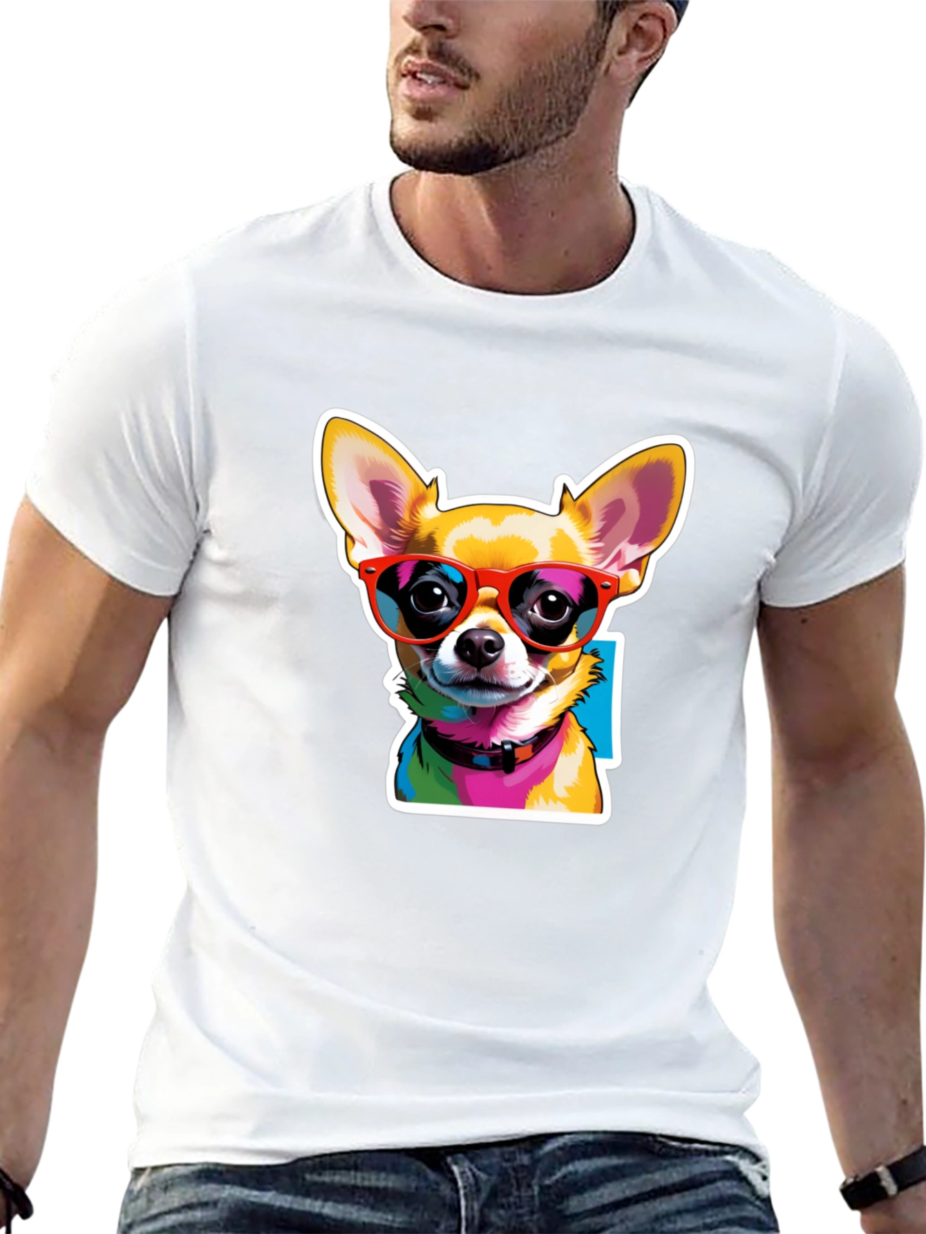 Cool Chihuahua Graphic Tee - Black