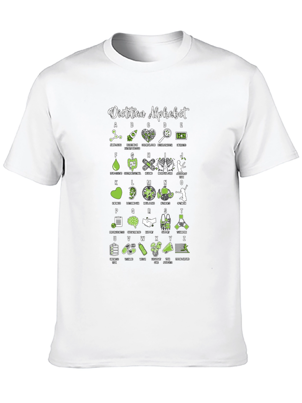 Dietitian Alphabet T-Shirt - Nutritionist ABCs