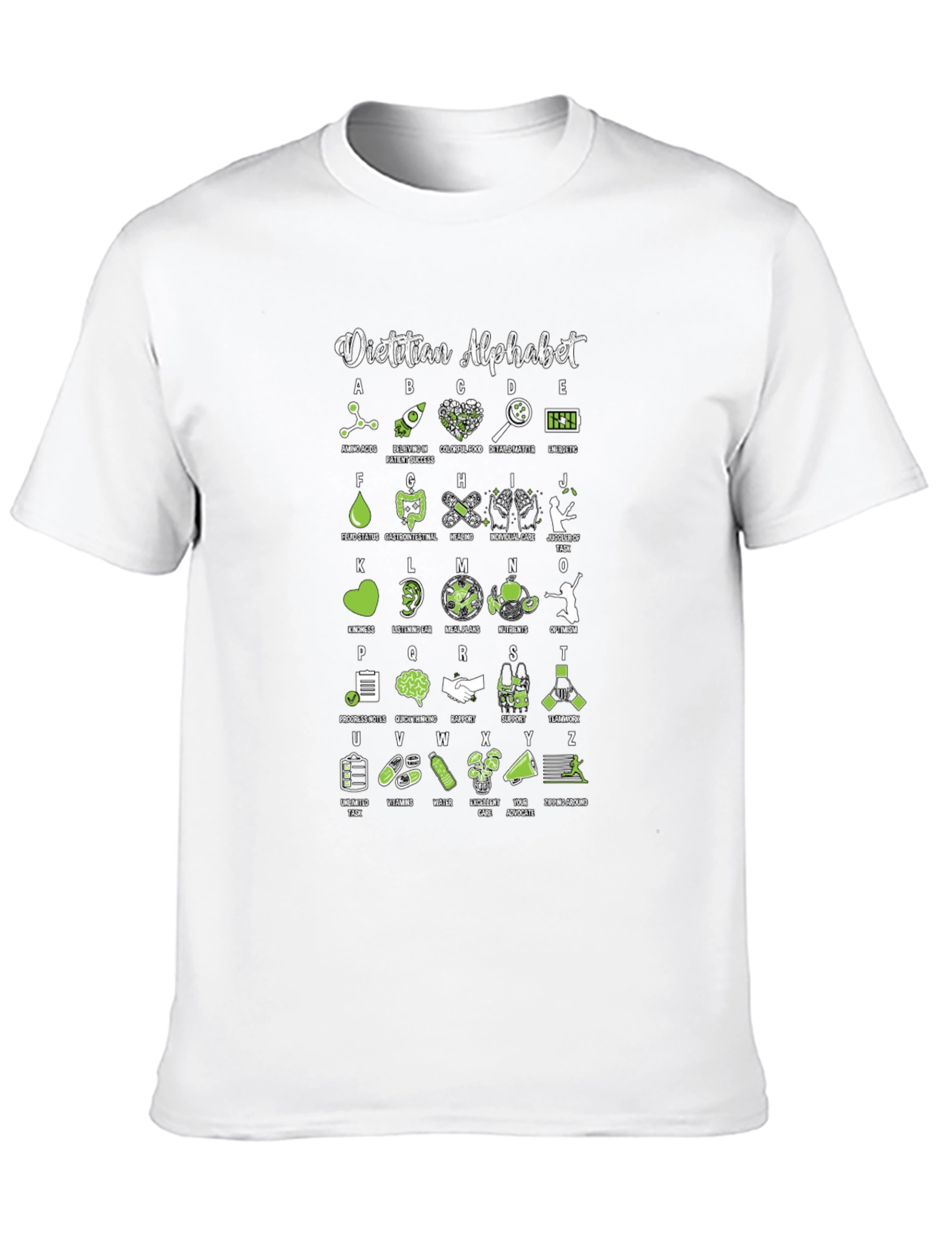 Dietitian Alphabet T-Shirt - Nutritionist ABCs