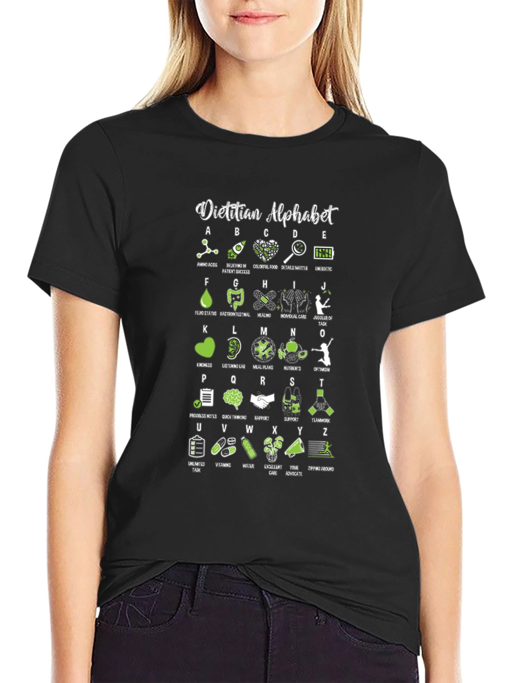 Dietitian Alphabet T-Shirt - Nutritionist ABCs