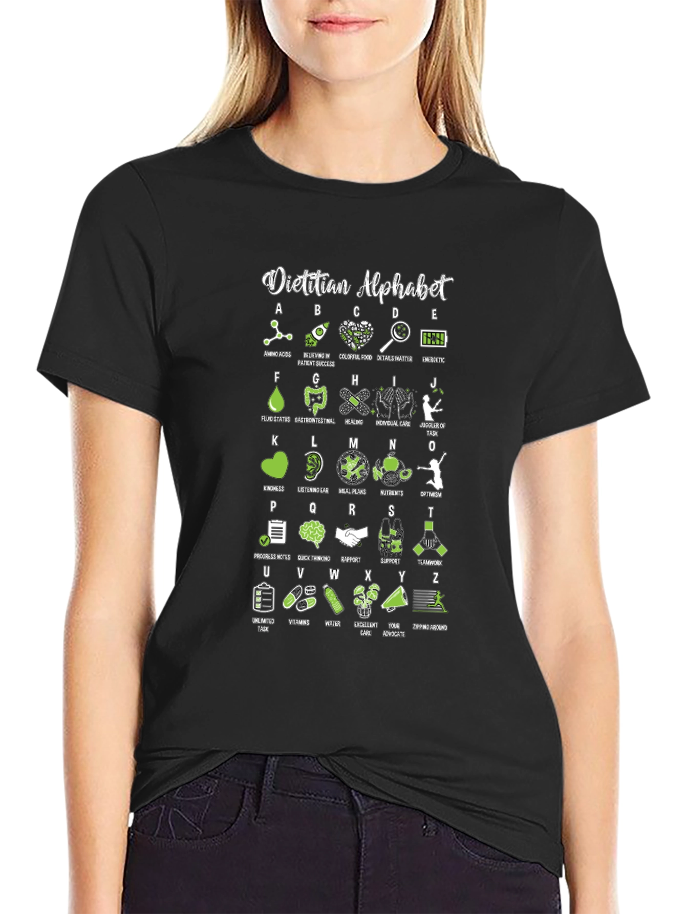 Dietitian Alphabet T-Shirt - Nutritionist ABCs