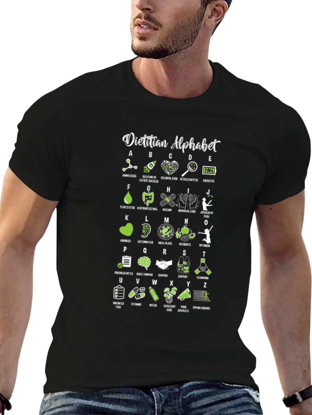 Dietitian Alphabet T-Shirt - Nutritionist ABCs