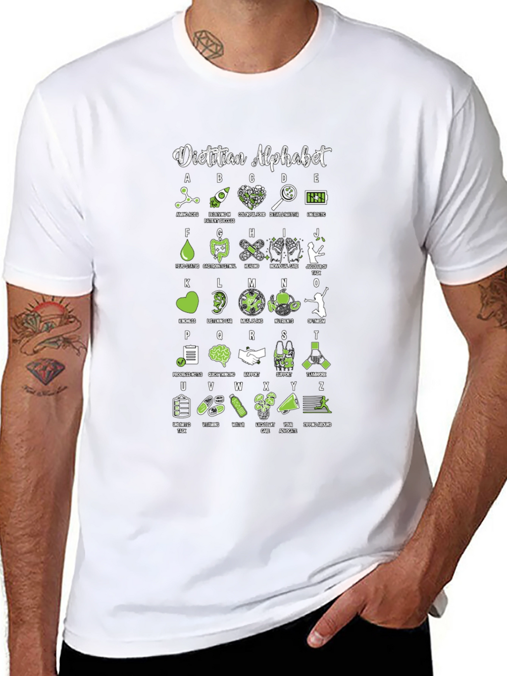 Dietitian Alphabet T-Shirt - Nutritionist ABCs