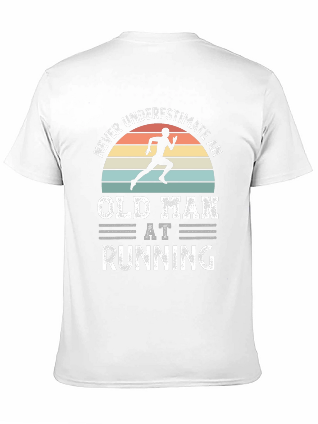Never Underestimate An Old Man Running Graphic T-Shirt