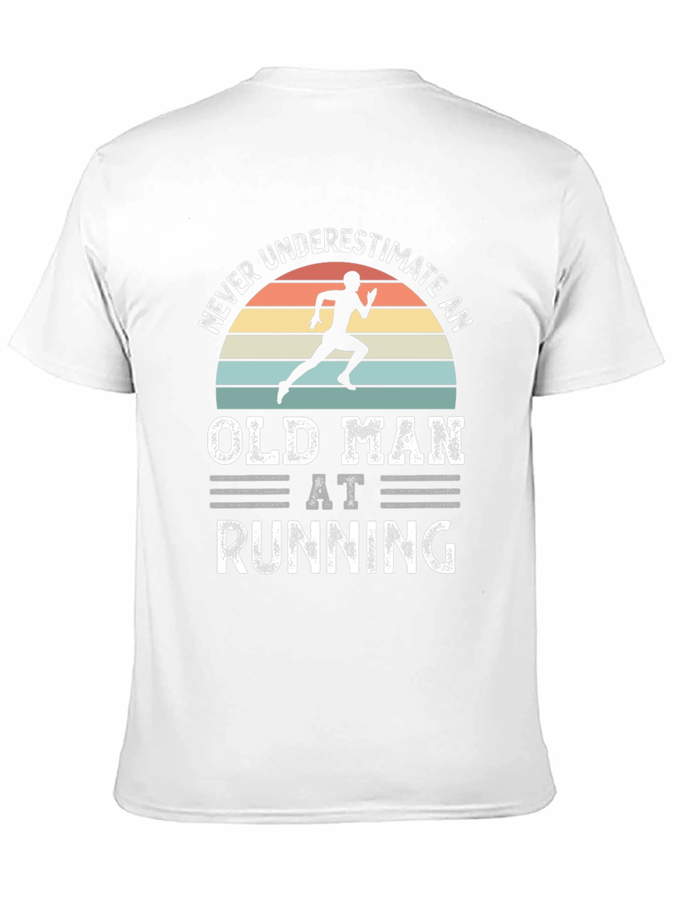 Never Underestimate An Old Man Running Graphic T-Shirt