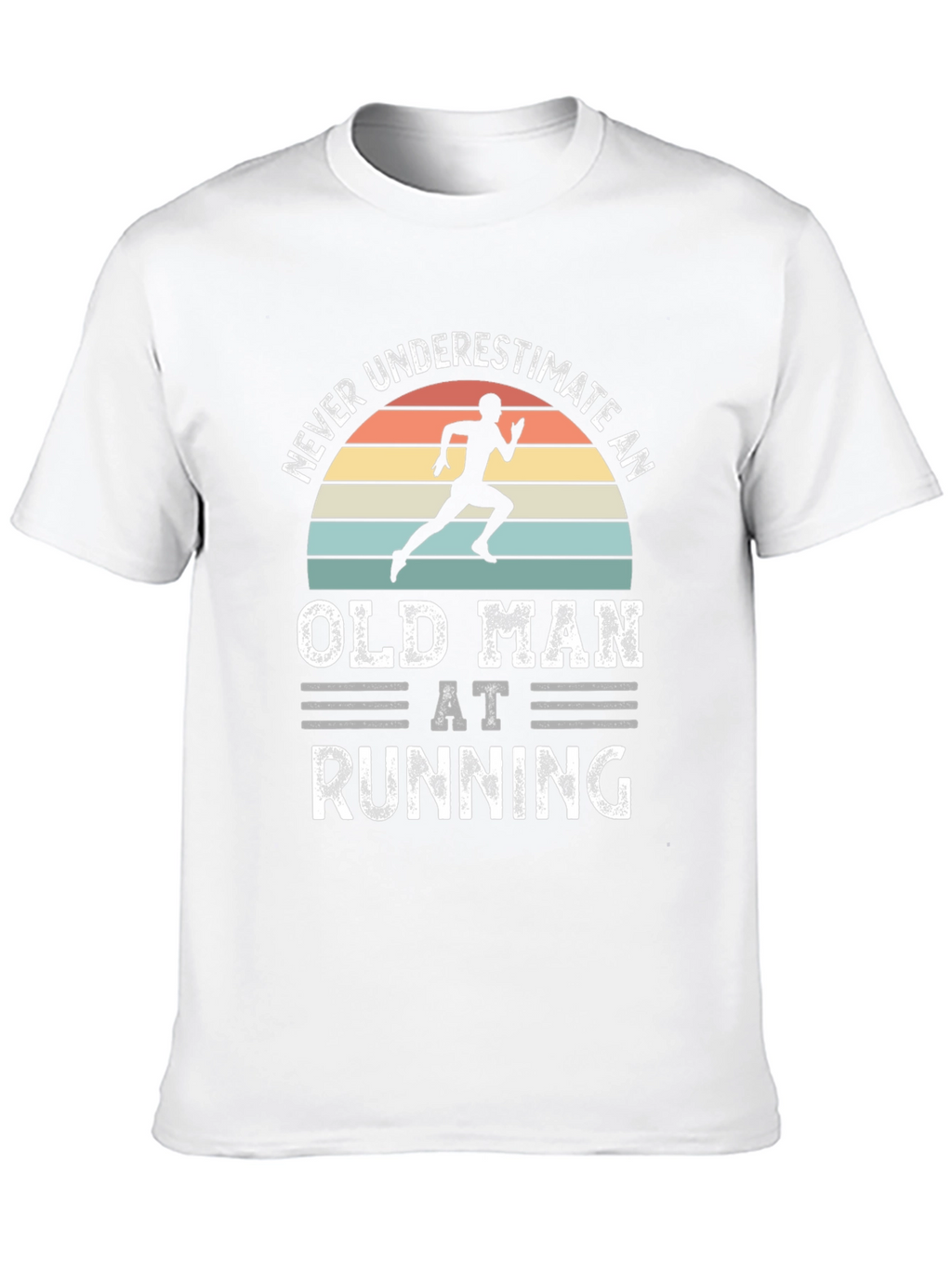 Never Underestimate An Old Man Running Graphic T-Shirt