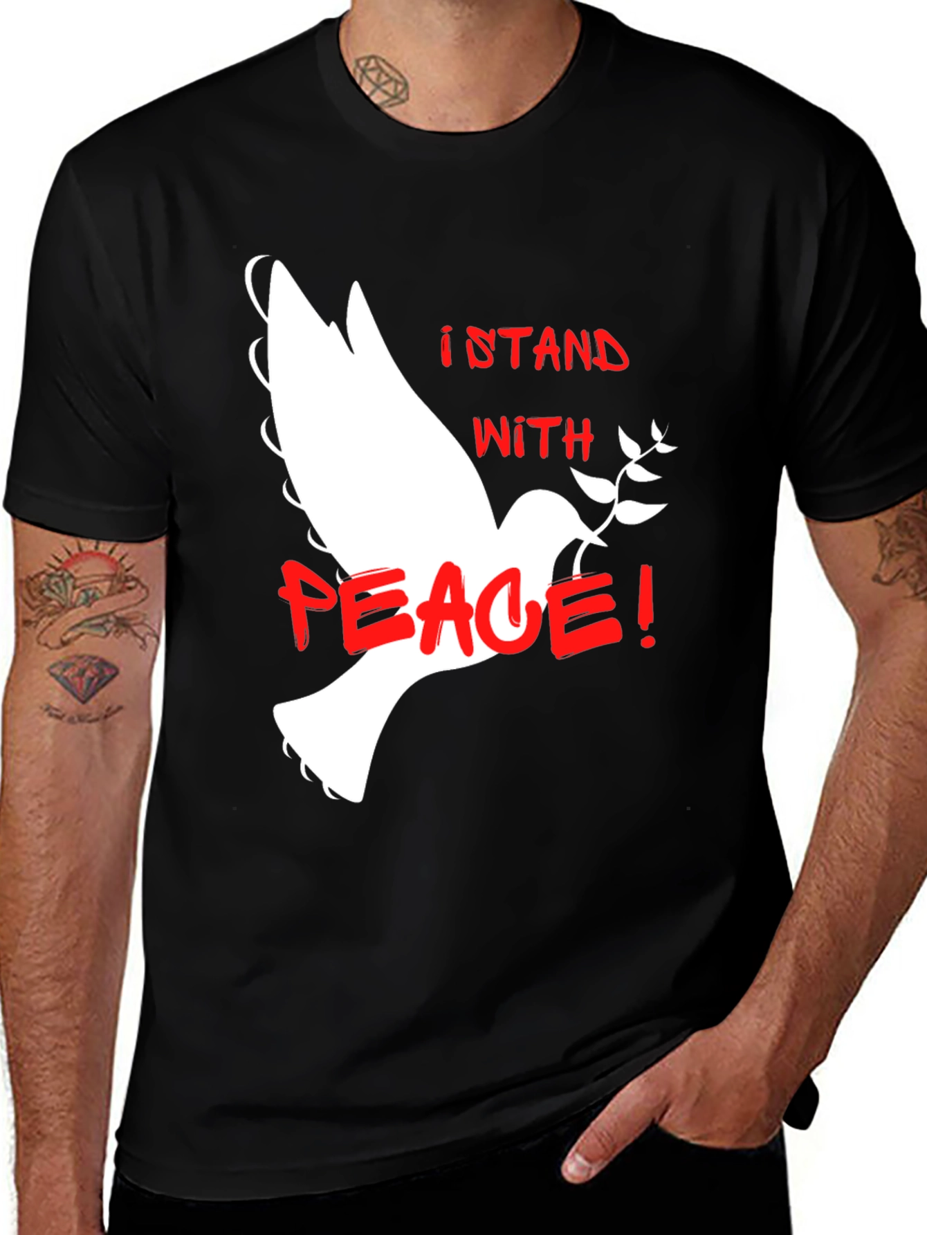Stand With Peace Dove Graphic T-Shirt
