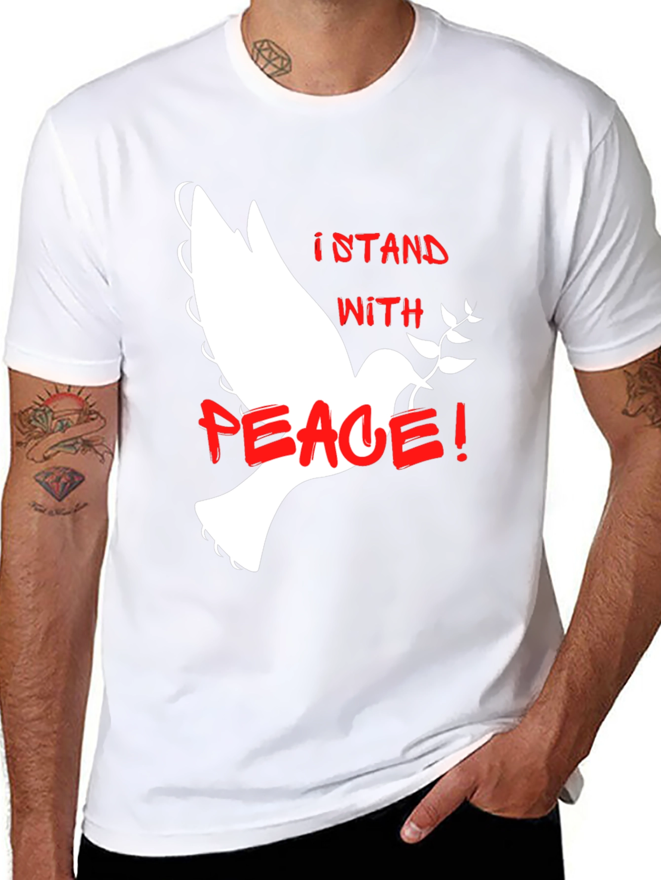 Stand With Peace Dove Graphic T-Shirt