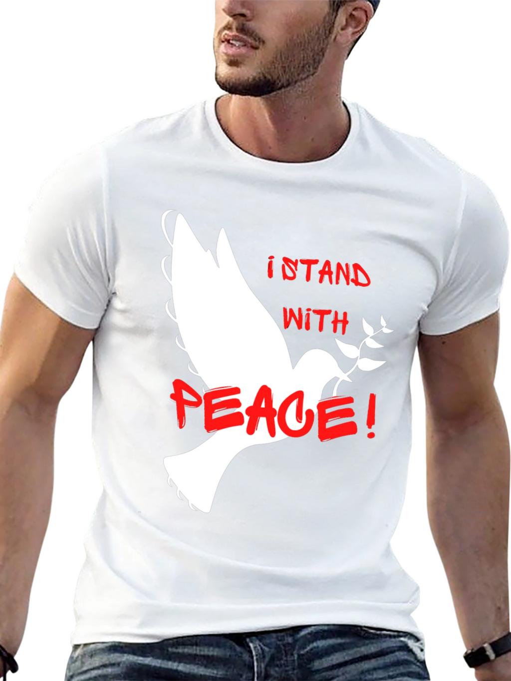 Stand With Peace Dove Graphic T-Shirt