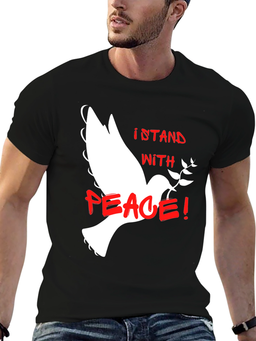 Stand With Peace Dove Graphic T-Shirt