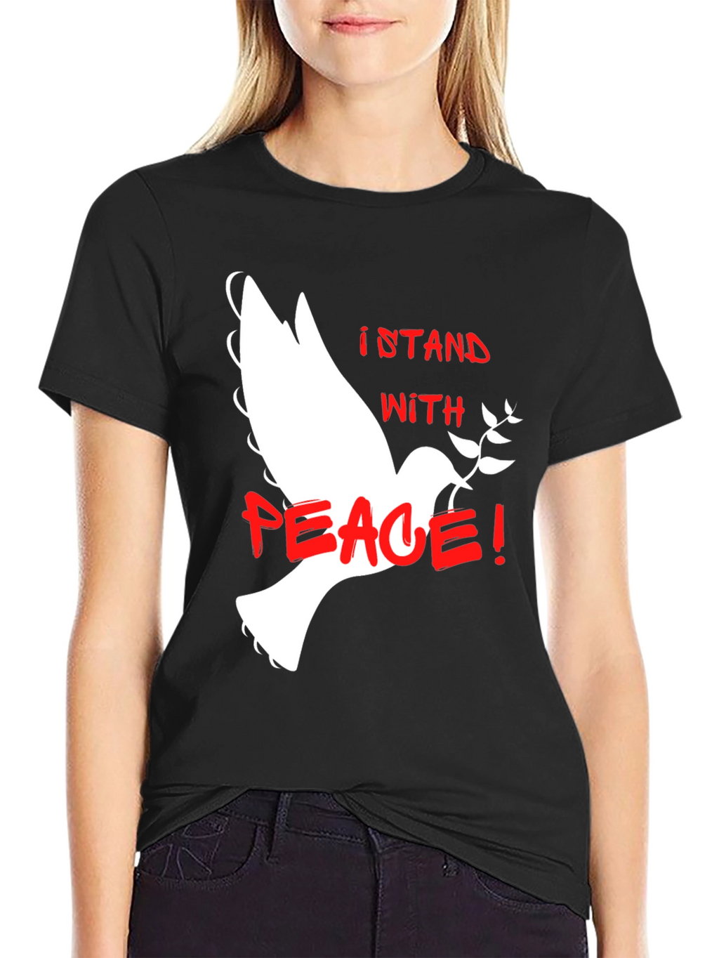Stand With Peace Dove Graphic T-Shirt