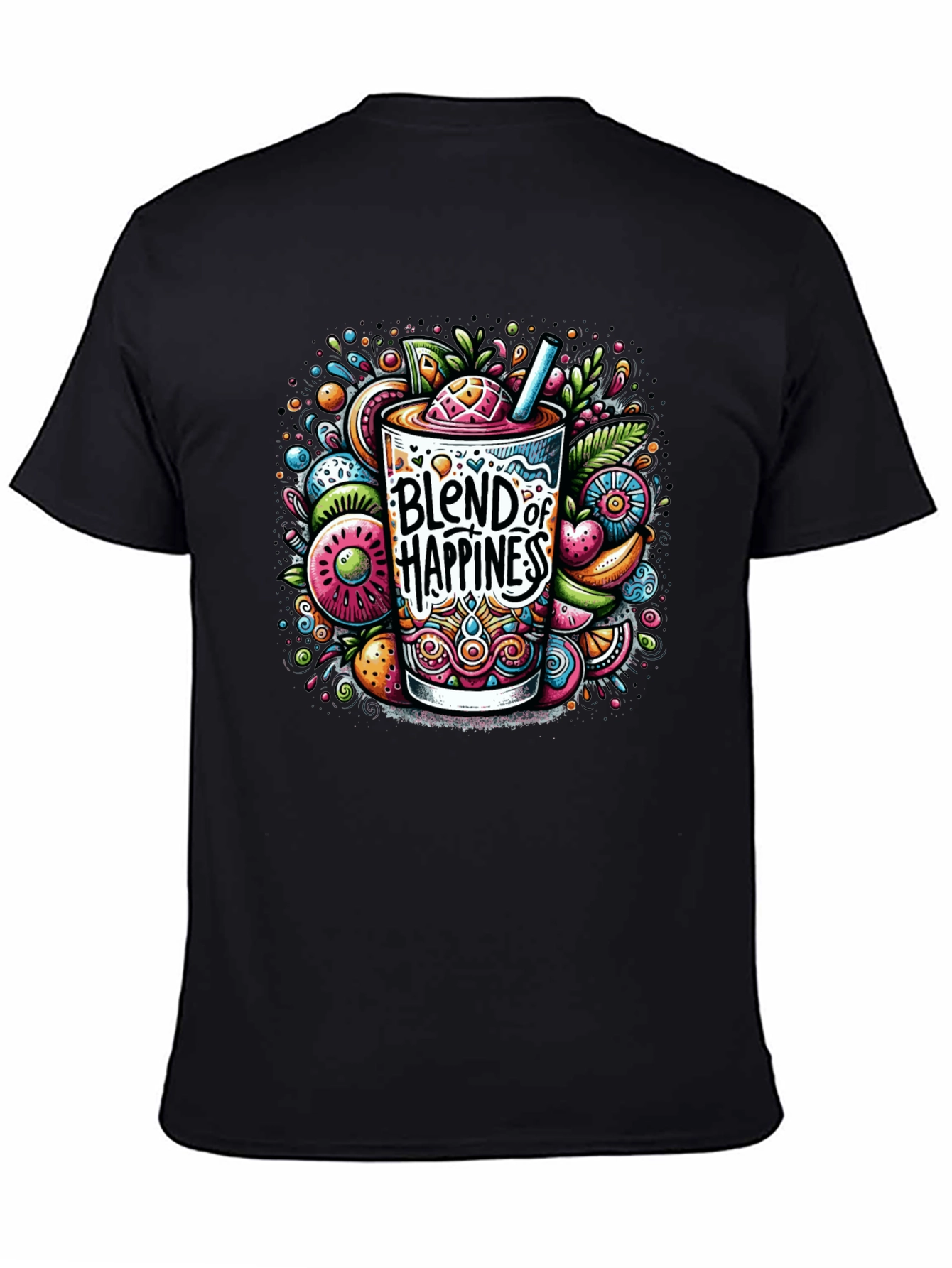Blend of Happiness Graphic Tee - Black T-Shirt