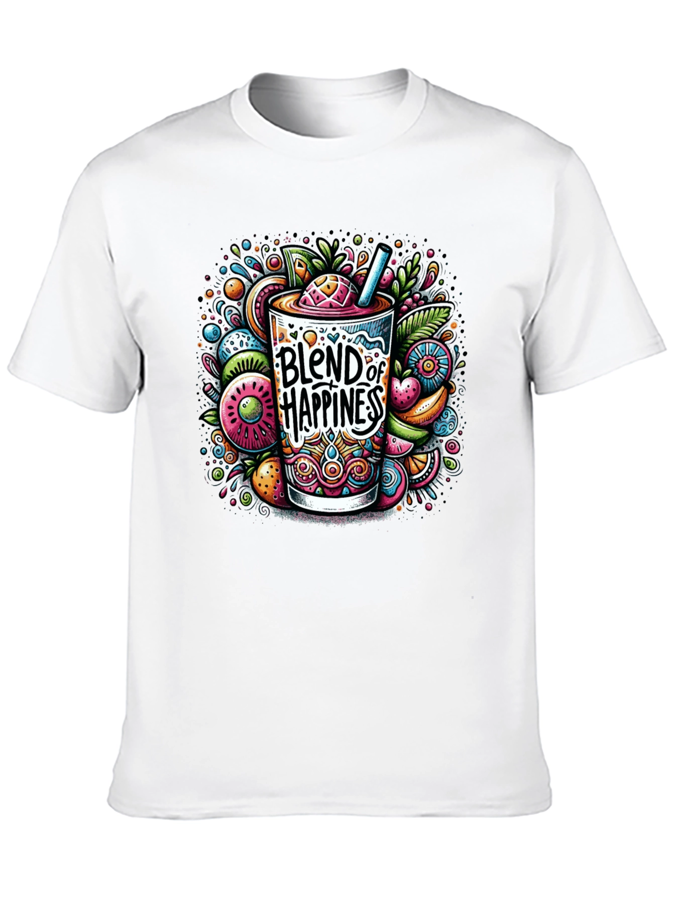 Blend of Happiness Graphic Tee - Black T-Shirt