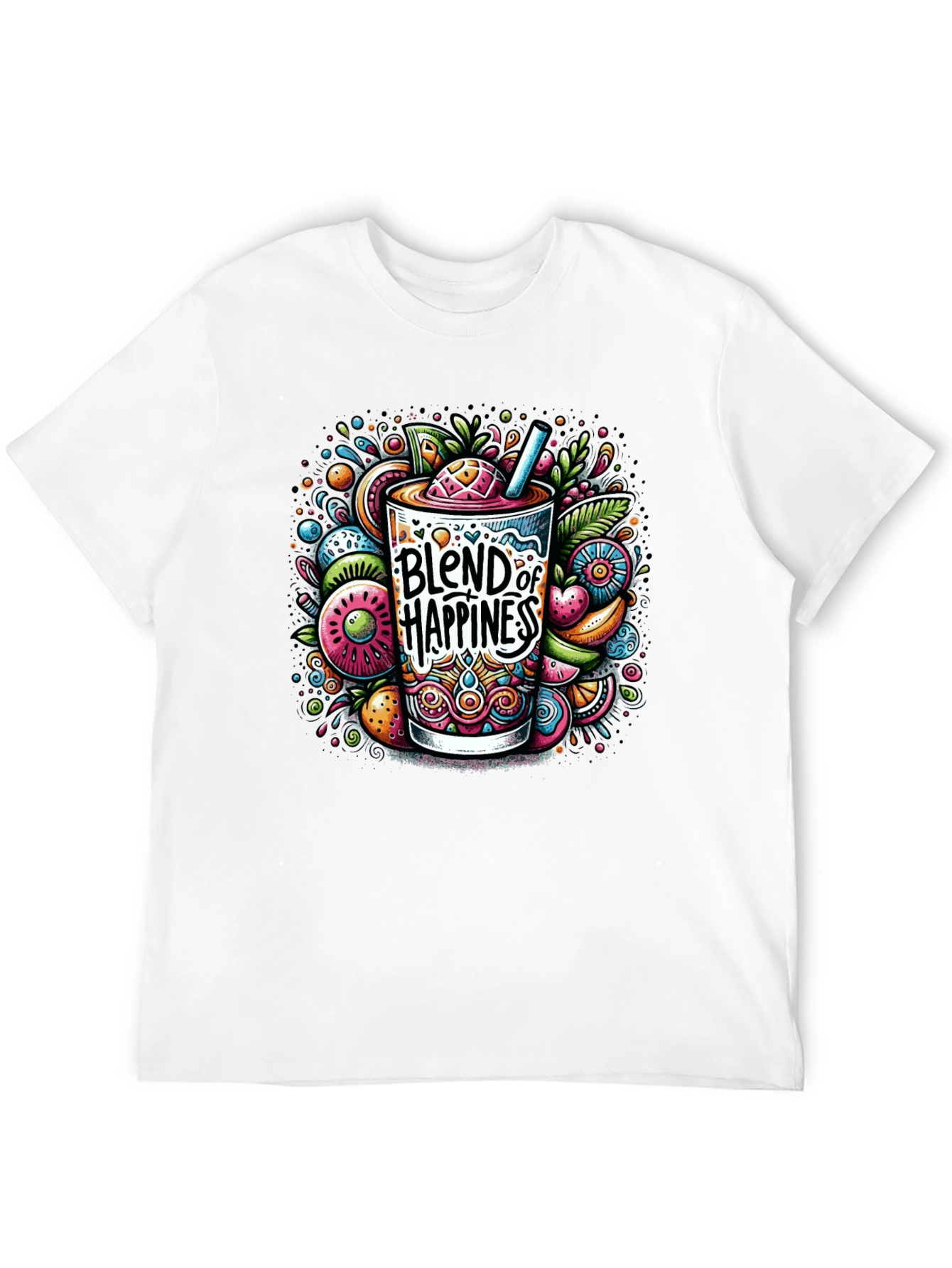 Blend of Happiness Graphic Tee - Black T-Shirt