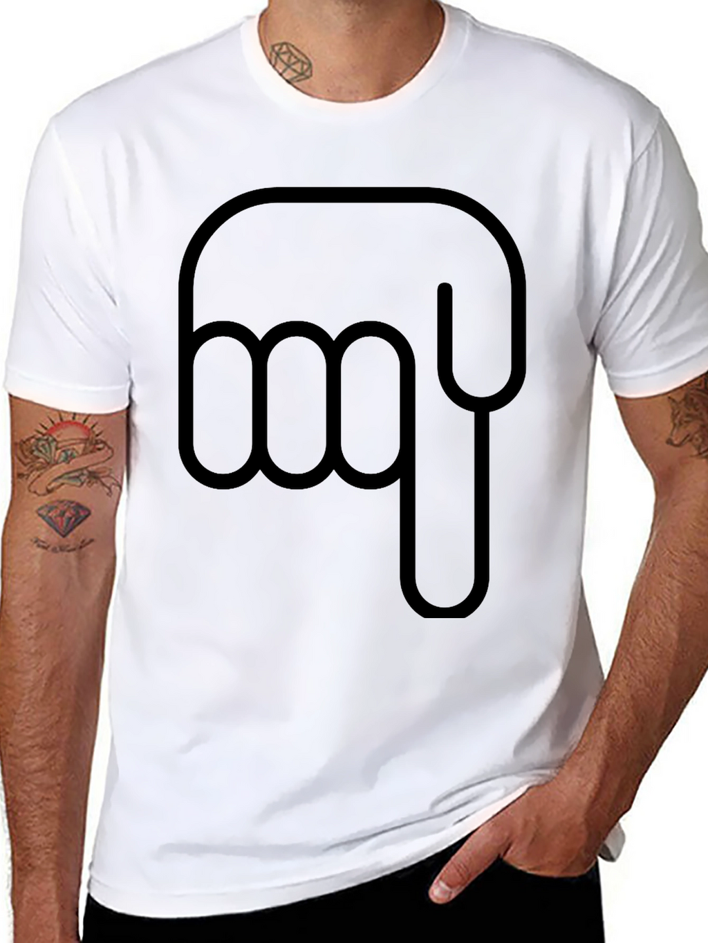 Pointing Down Graphic T-Shirt