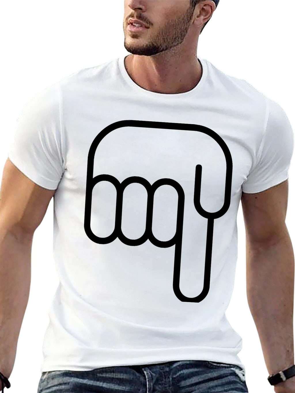 Pointing Down Graphic T-Shirt