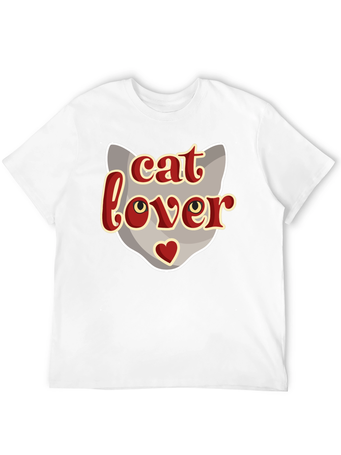 Cat Lover Graphic T-Shirt - Black