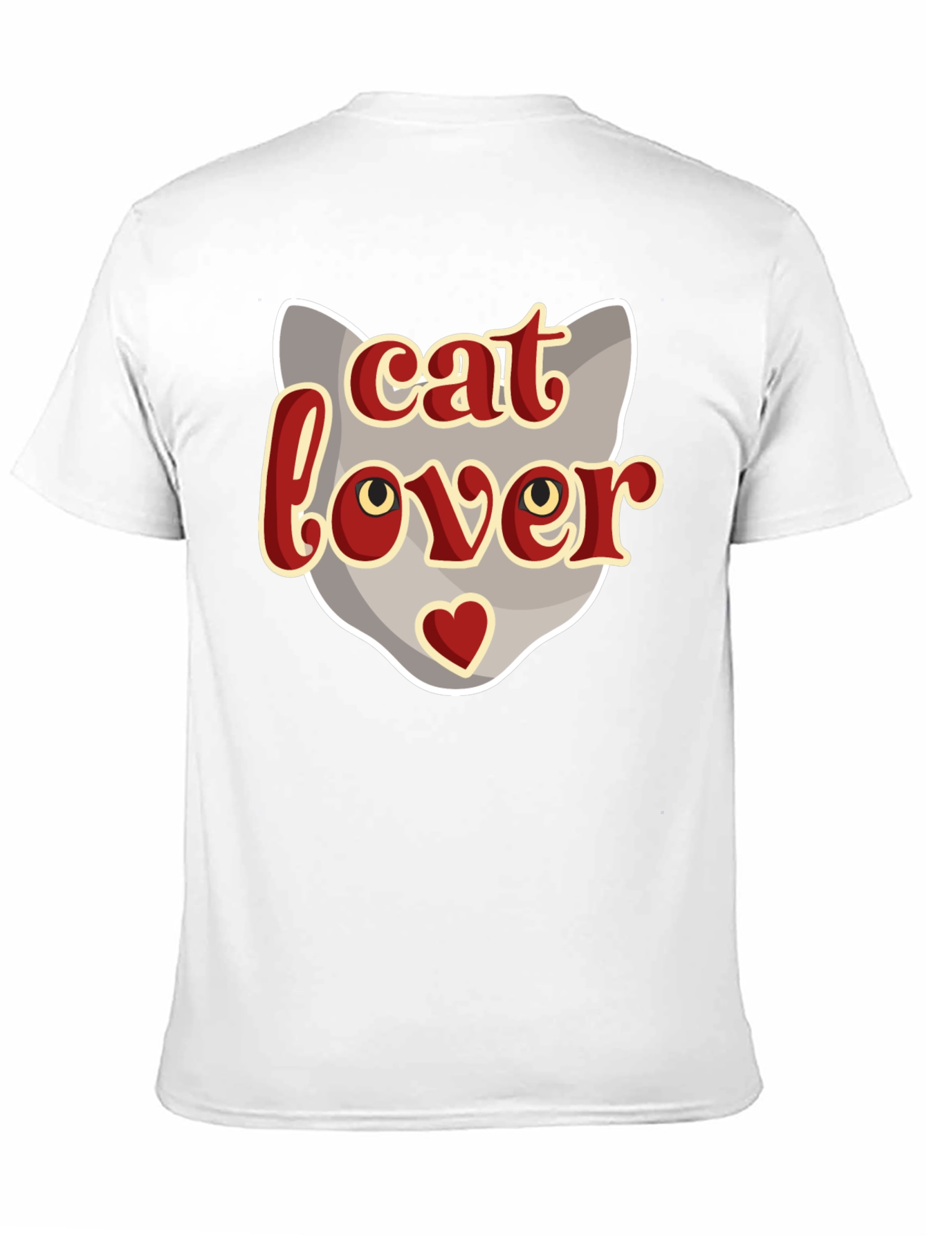 Cat Lover Graphic T-Shirt - Black