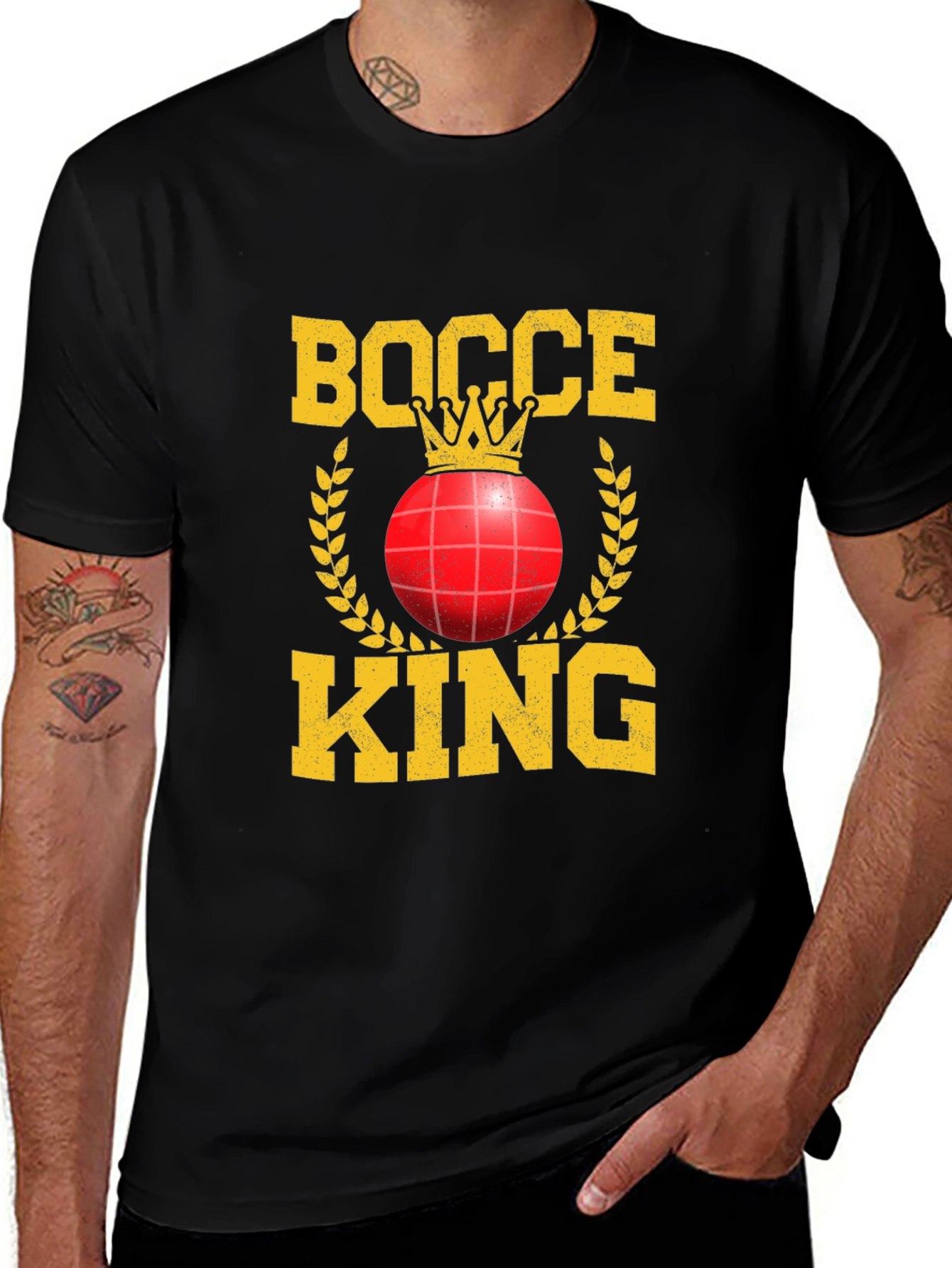 Bocce King Graphic Tee - Black